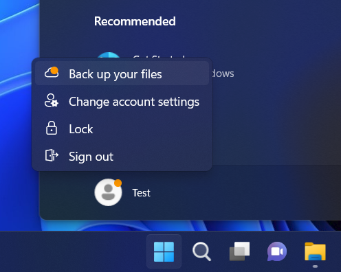 Some Windows users see OneDrive ads in the user session menu