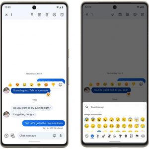 Google Messages will add support for reactions in RCS