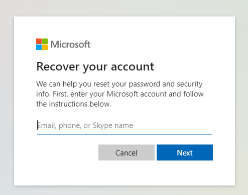 How to recover your Microsoft account