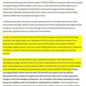 LastPass Security Incident December 2022