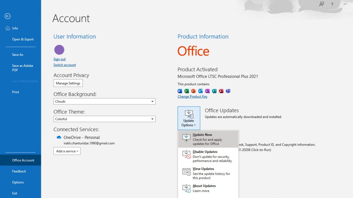 Ultimi aggiornamenti di Microsoft Outlook