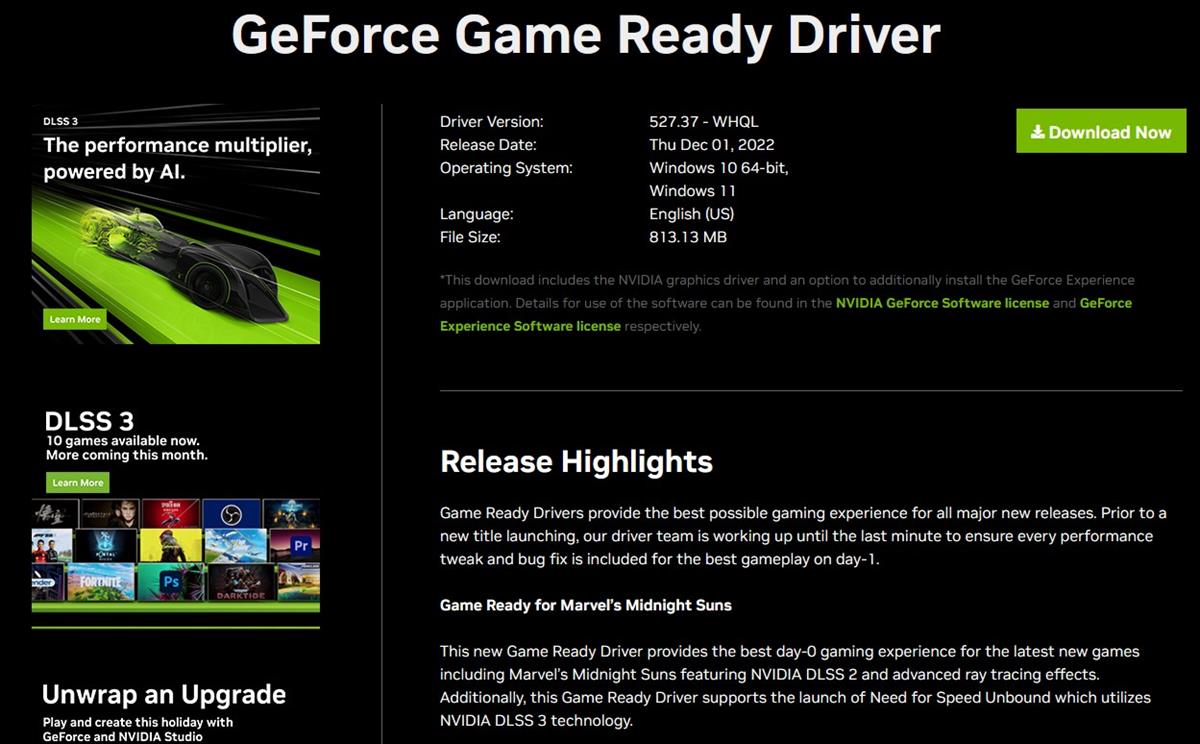 NVIDIA Graphics Driver 527.37 fixes some bugs, and patches several security issues