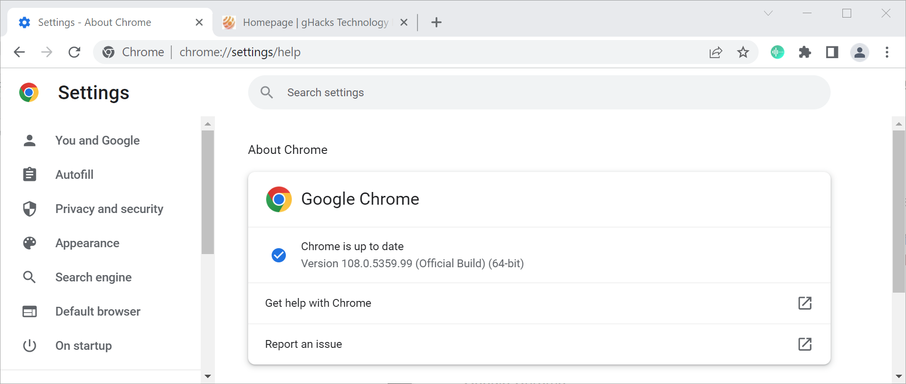 Google releases Chrome 108 update without revealing anything about it