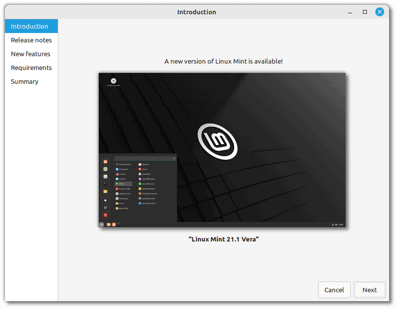 linux mint 21.1 upgrade