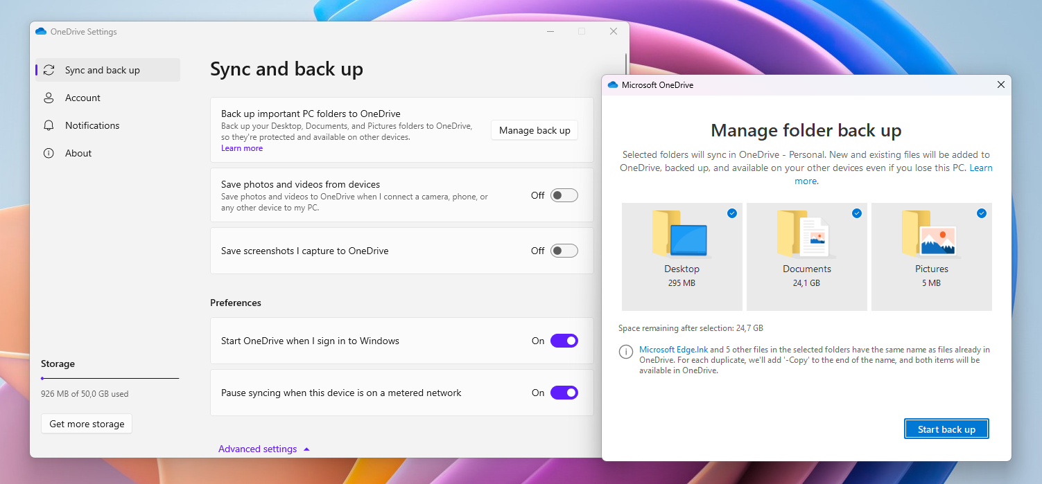 onedrive backup