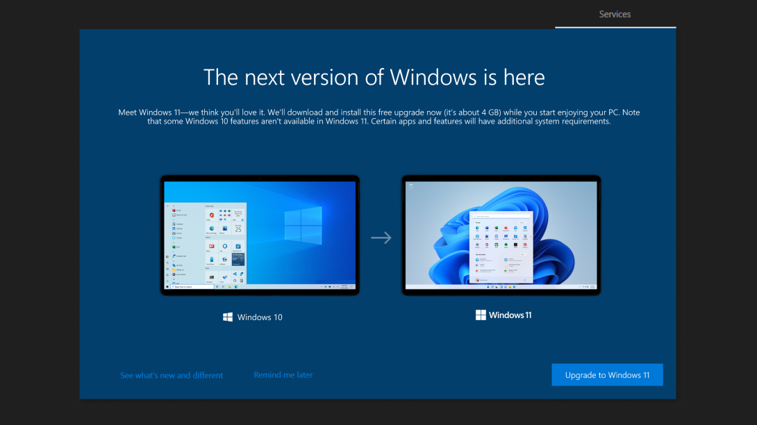 opt in to upgrade to windows 11 from windows oobe