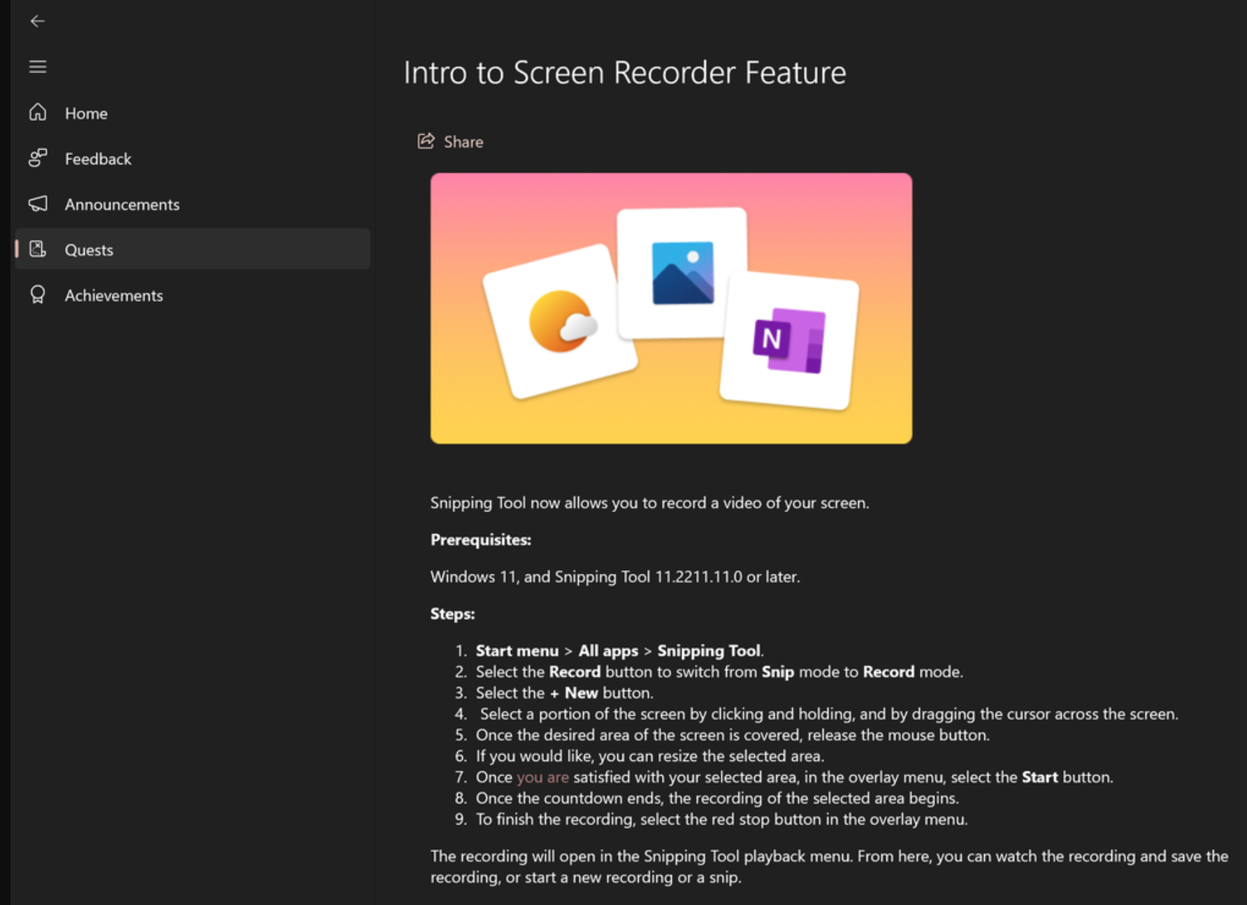 snipping tool screen recorder