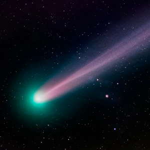 A rare green comet is passing through the night sky on Feb 1st