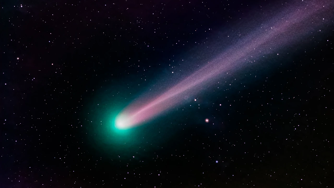 A rare green comet is passing through the night sky on Feb 1st