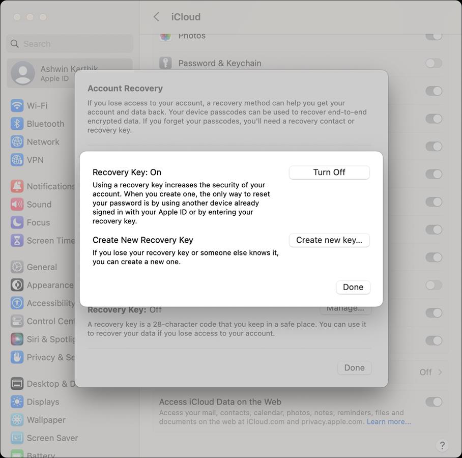Protezione avanzata dei dati per iCloud in macOS 13 Ventura