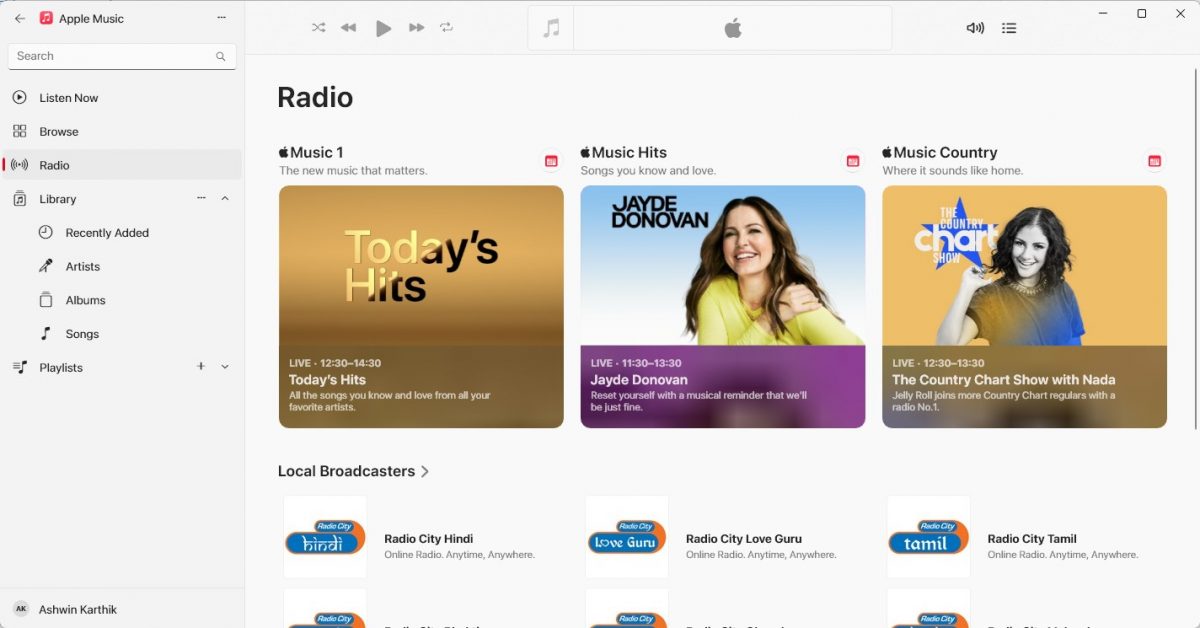 Apple Music Preview for Windows 11
