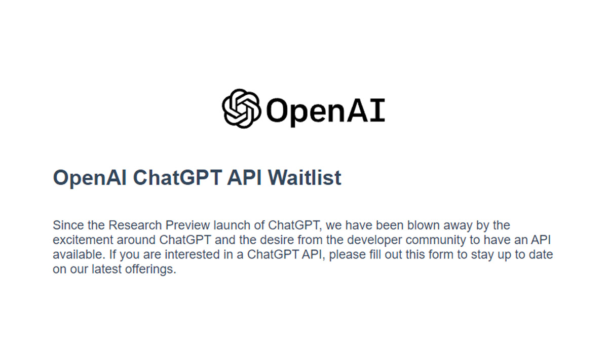 ChatGPT is releasing an API: How to join the waitlist
