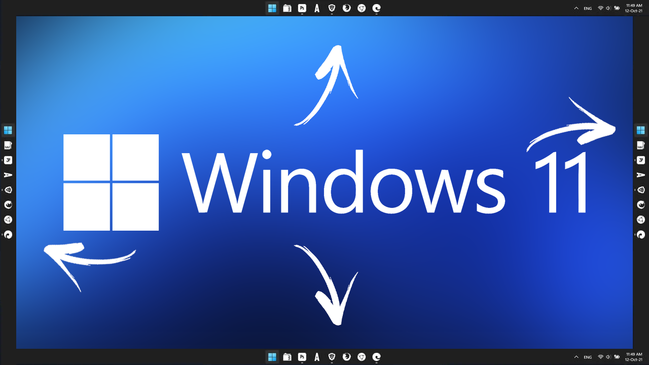 move taskbar on top windows 11