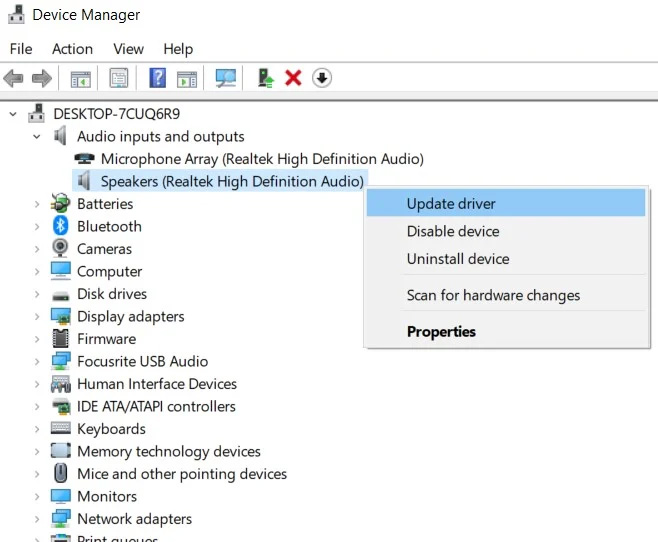 How to repair Realtek audio drivers on Windows 11