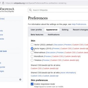 How to restore Wikipedia's old design