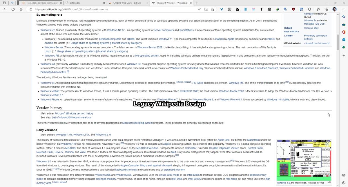Legacy Wikipedia Design 2