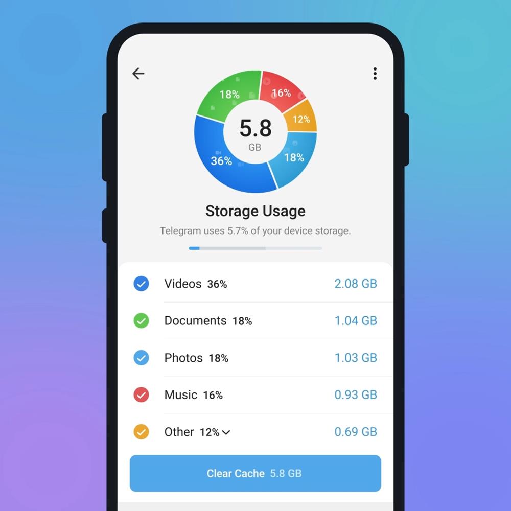Telegram new ways to manage storage