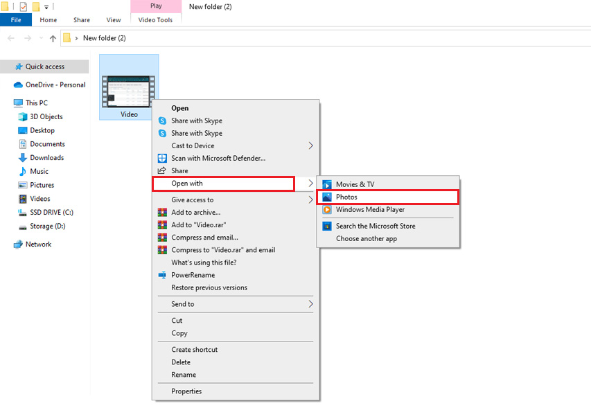 Strumenti di creazione personalizzati di Windows 10 Hidden Video Editor