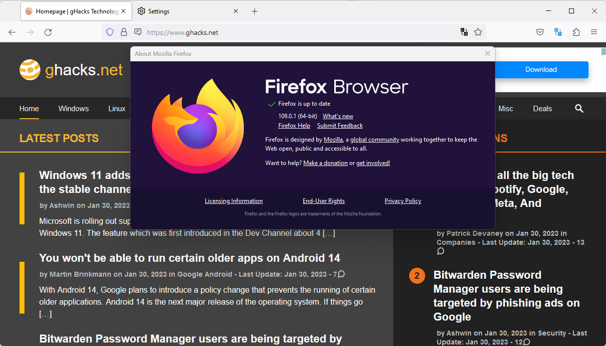 Firefox 109.0.1