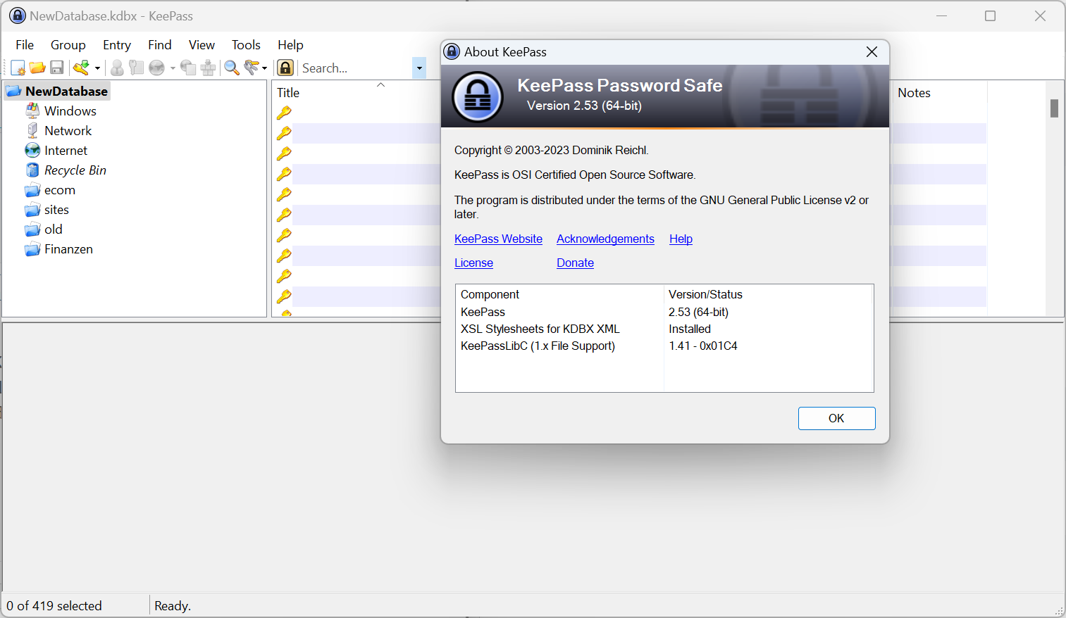 Password Manager KeePass 2.53 released with password history improvements