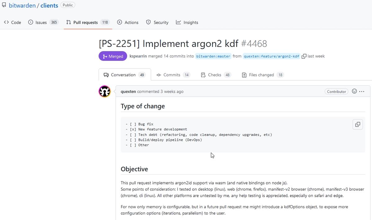 Bitwarden Argon2id KDF iterations support