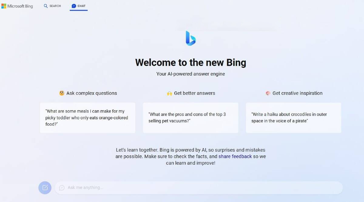 Discover the new search engine from Microsoft's Bing with OpenAI's ChatGPT