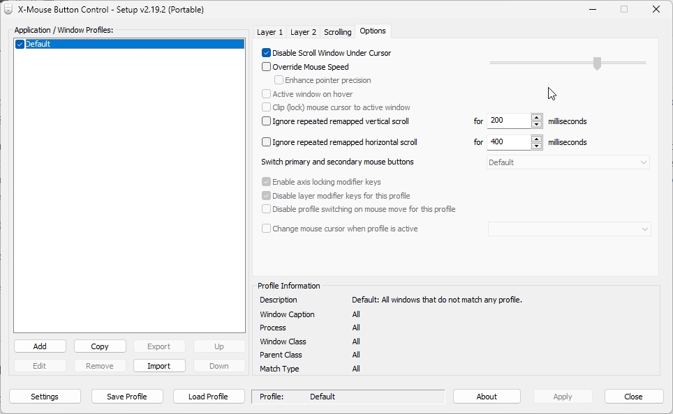 How to fix mouse scrolling in Firefox 110 with X-Mouse Button Control