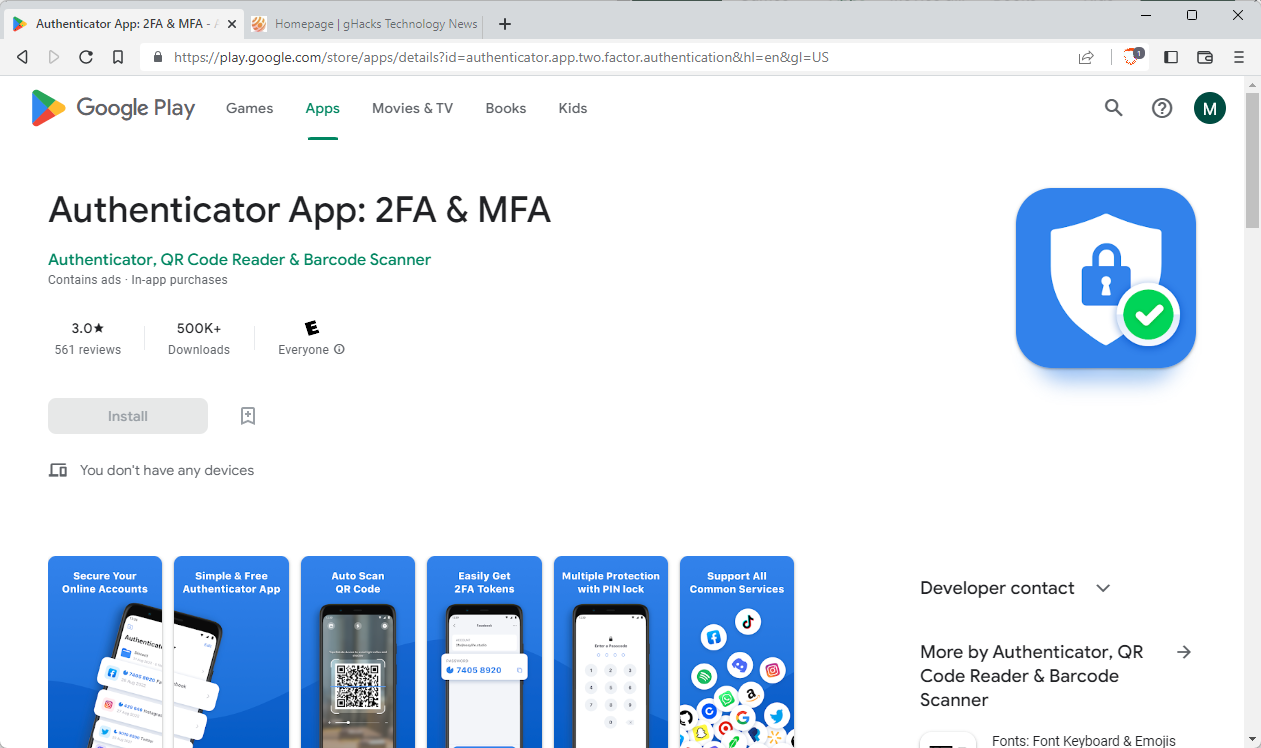 fake authenticator app google play