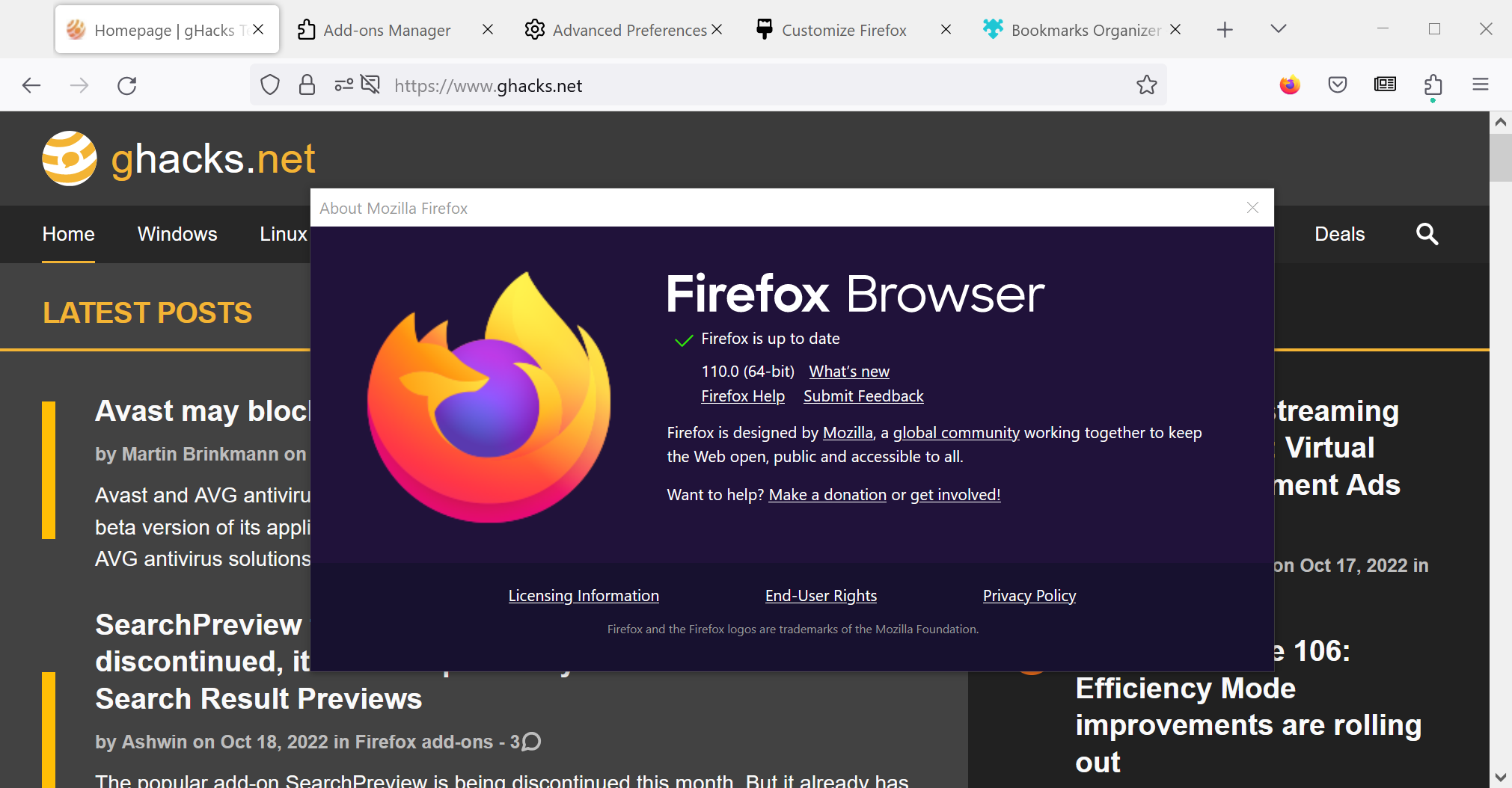 Firefox 110 is out: here is what is new