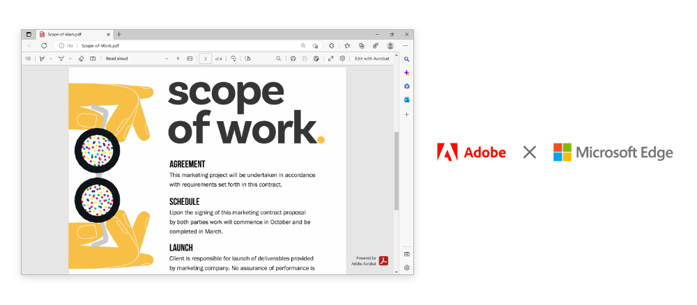 Microsoft drops Edge's PDF reader in favor of Adobe Acrobat PDF