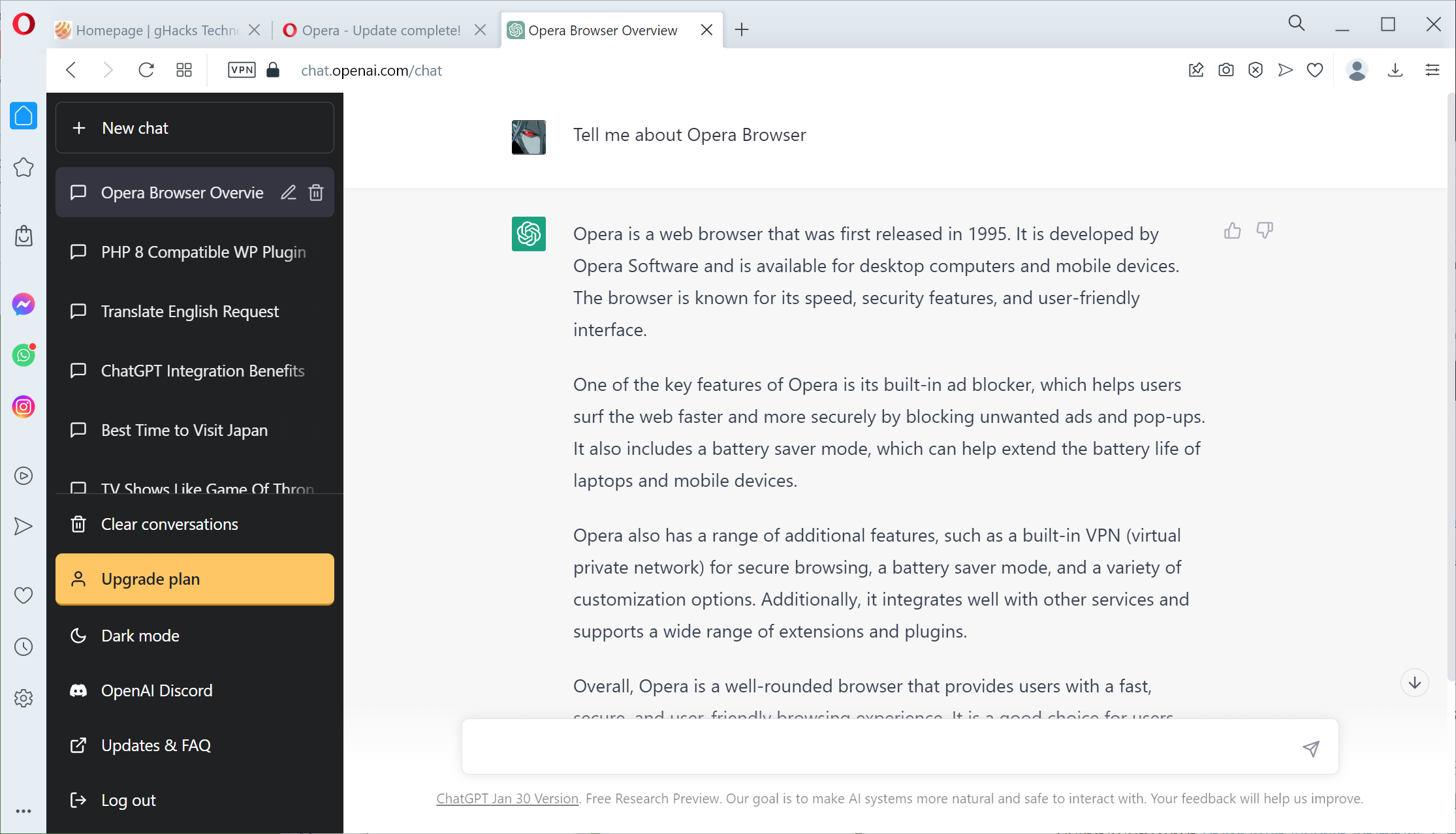 opera browser chatgpt