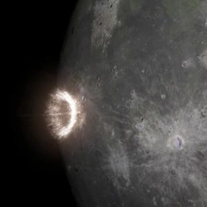 An Asteroid has a Cosmic Collision with the Moon… and Loses
