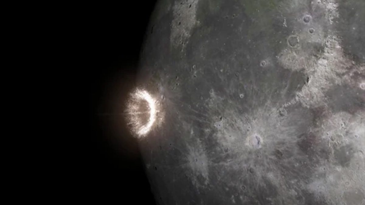 An Asteroid has a Cosmic Collision with the Moon… and Loses