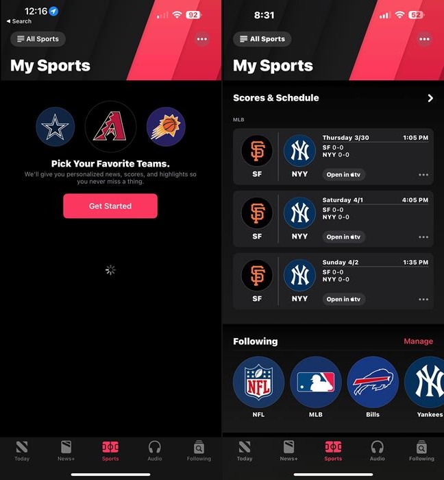 Apple News app gets a Sports Tab