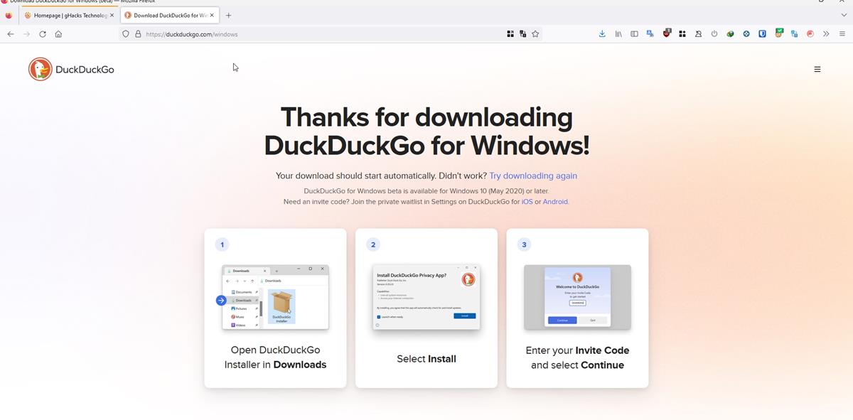 Download DuckDuckGo for Windows PC