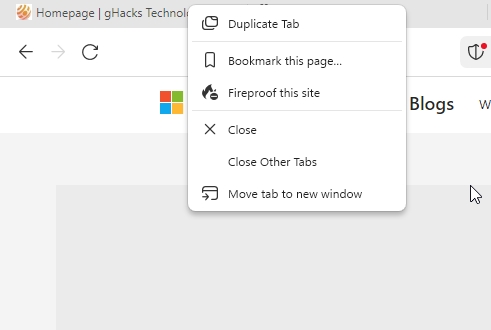 Duckduckgo browser tab bar