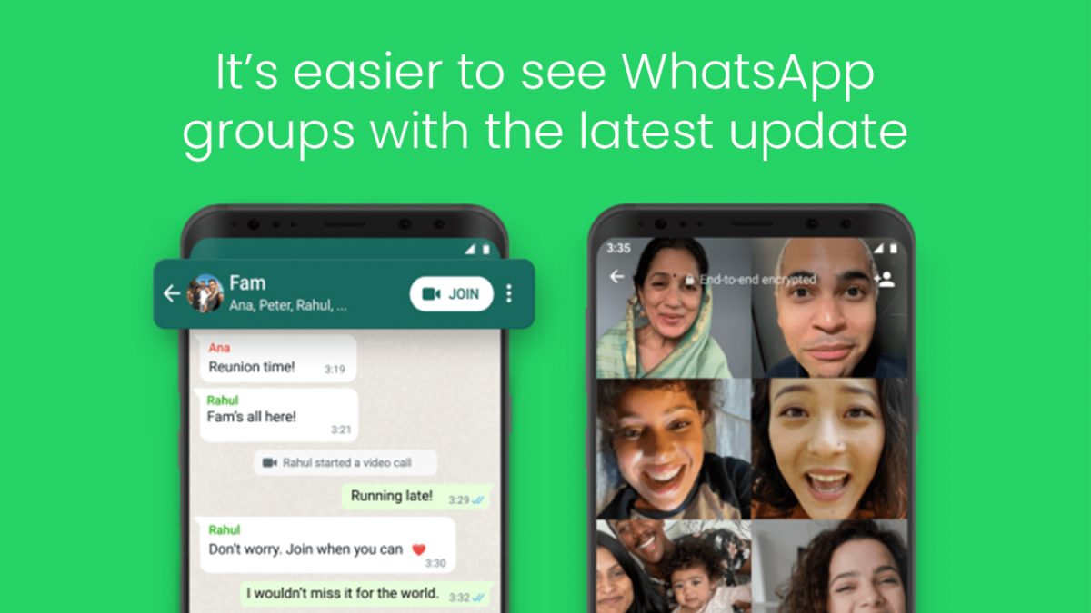 It’s easier to see WhatsApp groups with the latest update