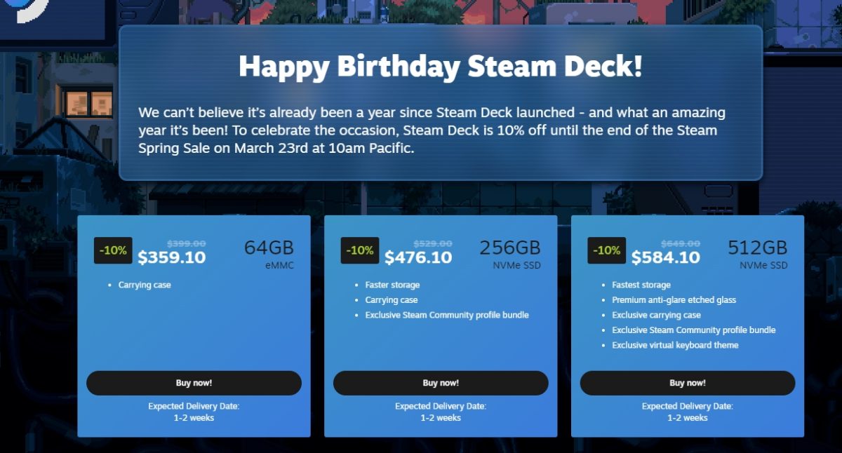 Steam Deck is on sale