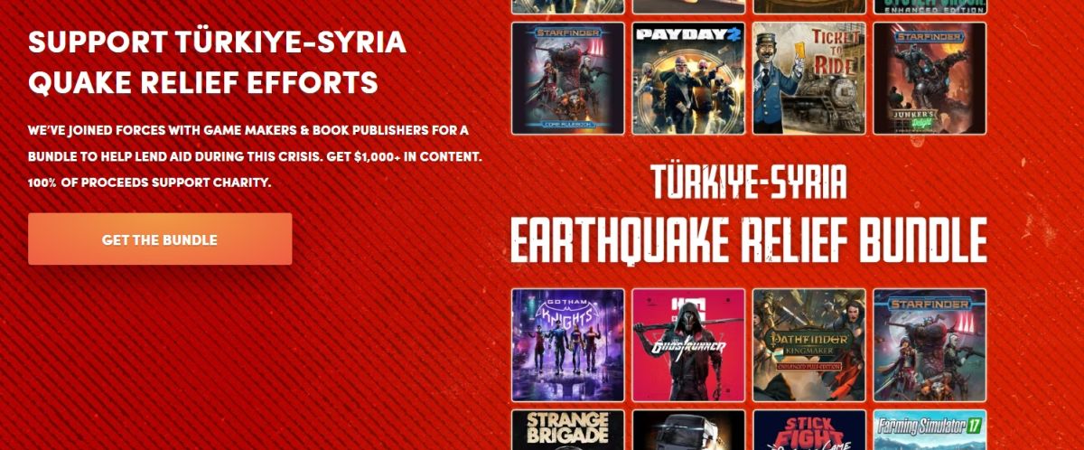 Humble Bundle joins the relief efforts with a new game package for the earthquake happened in Türkiye and Syria.