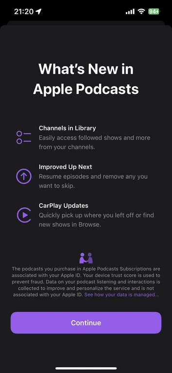 iOS 16.4 Beta 2 - Apple Podcasts app gets a splash screen