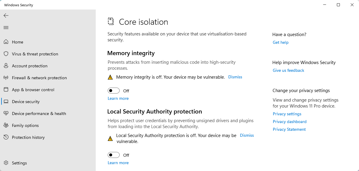 windows 11 local security-authority protection