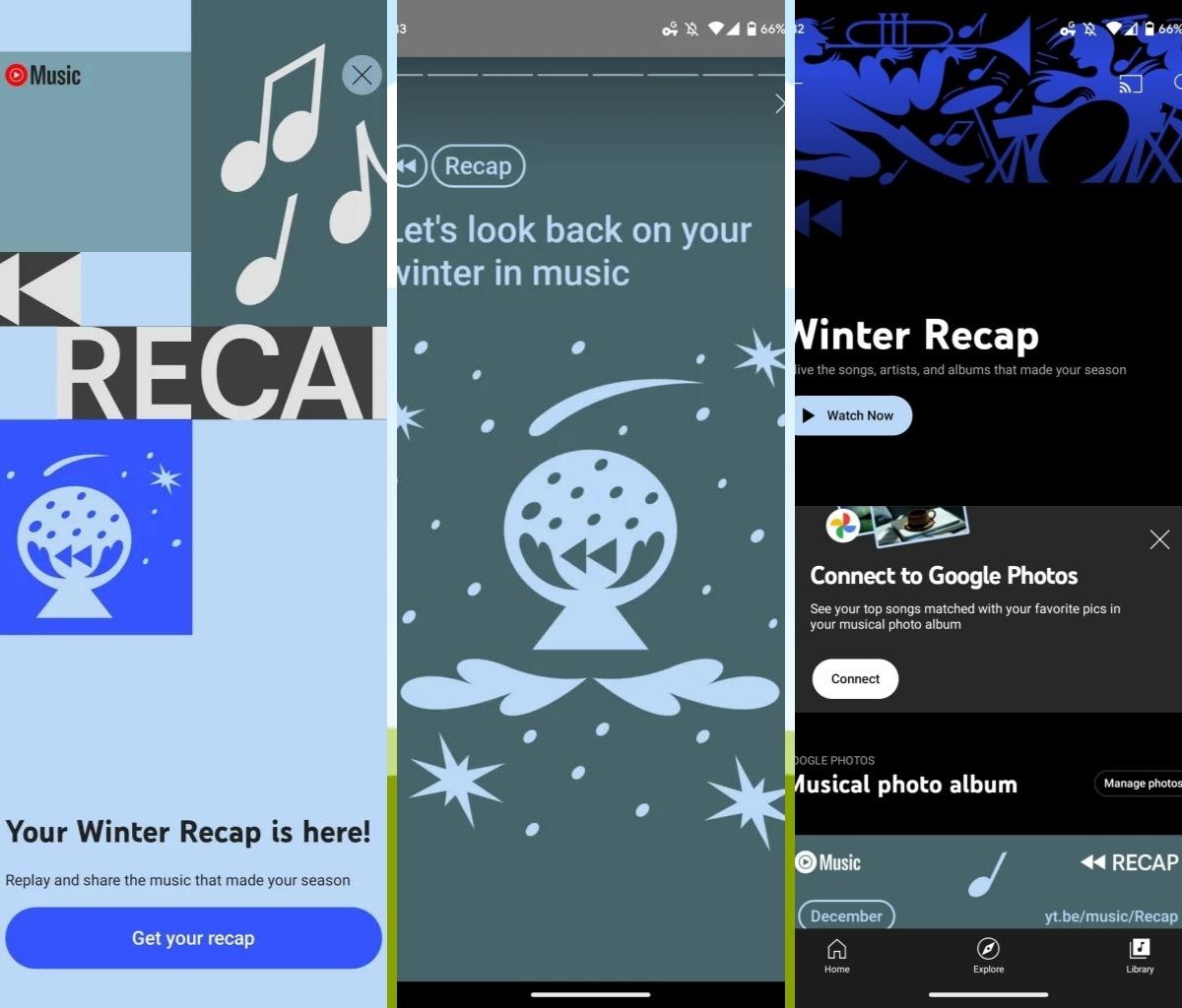 Unlike Spotify, YouTube Music rolls out recaps seasonally, and the Winter 2023 Recap is now out for all users!