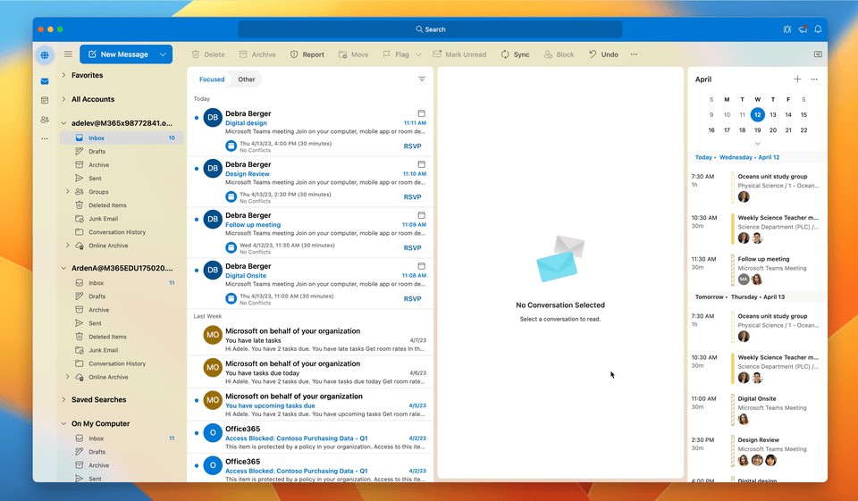 Microsoft Outlook for Mac add a profile