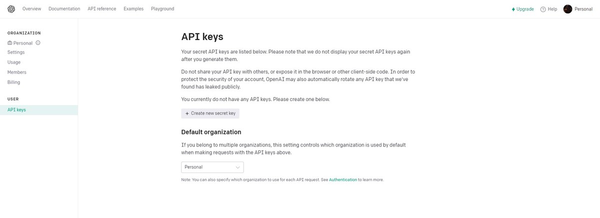 OpenAI API key