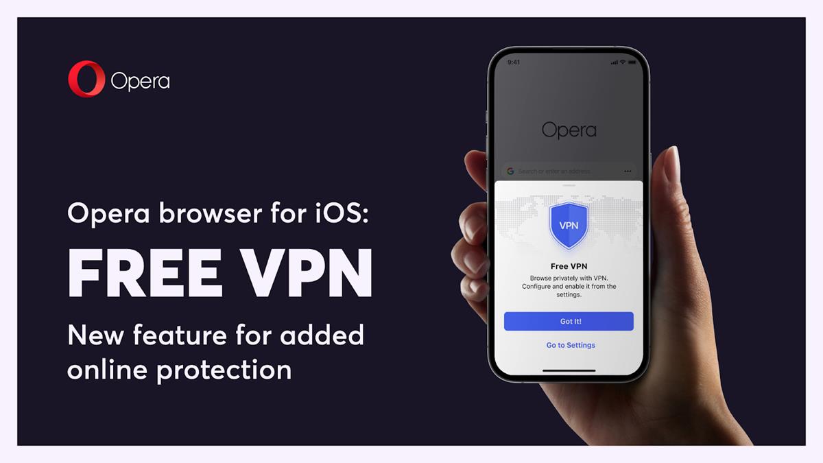 Opera's free VPN service is now available in its iOS browser