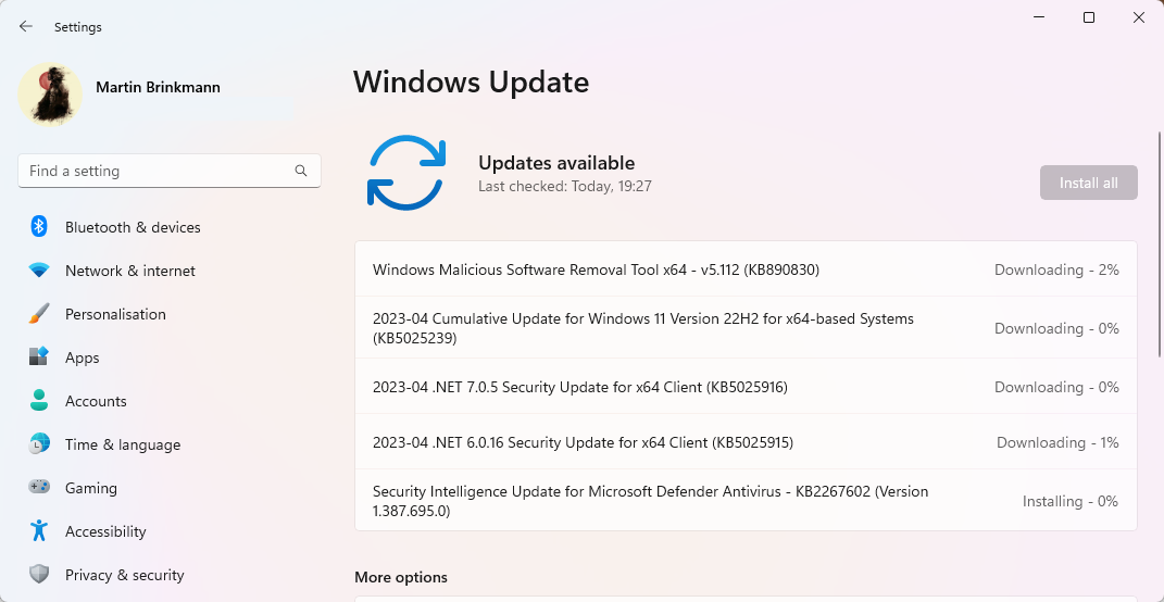 Aggiornamento della sicurezza di Microsoft Windows aprile 2023