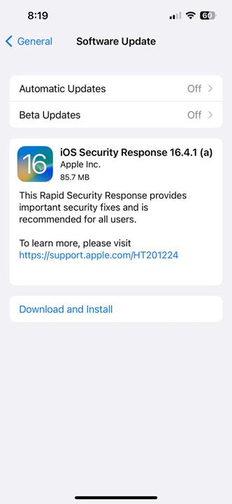 Apple rilascia i primi aggiornamenti di Rapid Security Response per iPhone