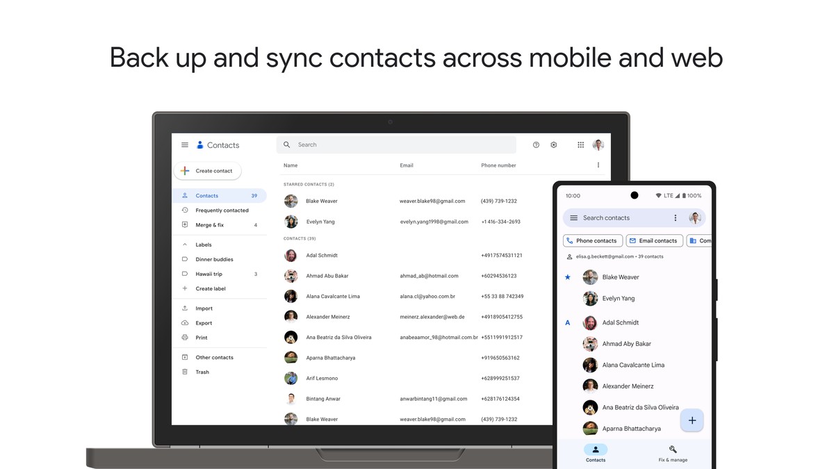 Google Contacts birthday