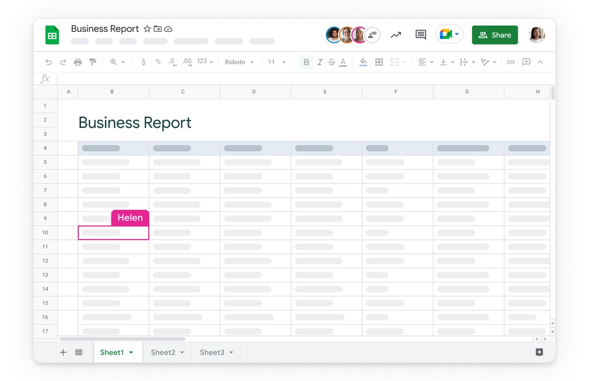 Google Sheets timeline view