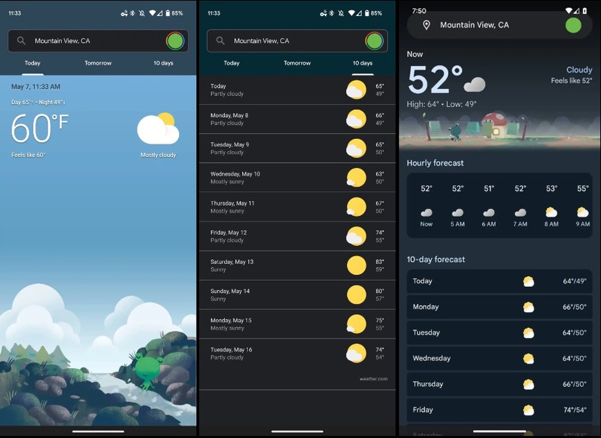 Google Weather App Redesign
